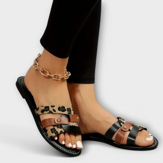 Zara | Damen-Sandalen mit Leopardenmuster